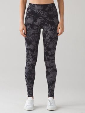 Lululemon Wonder Under Shibori Black Dark Carbon High-Rise Leggings